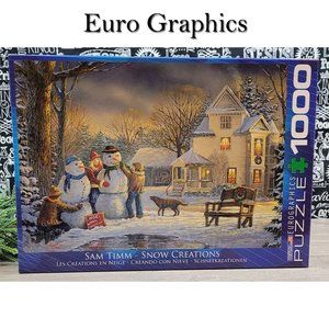 Euro Graphics Sam Timm Snow Creations 1000 Piece Puzzle NEW